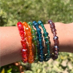 Colorful Beaded Bracelets Set